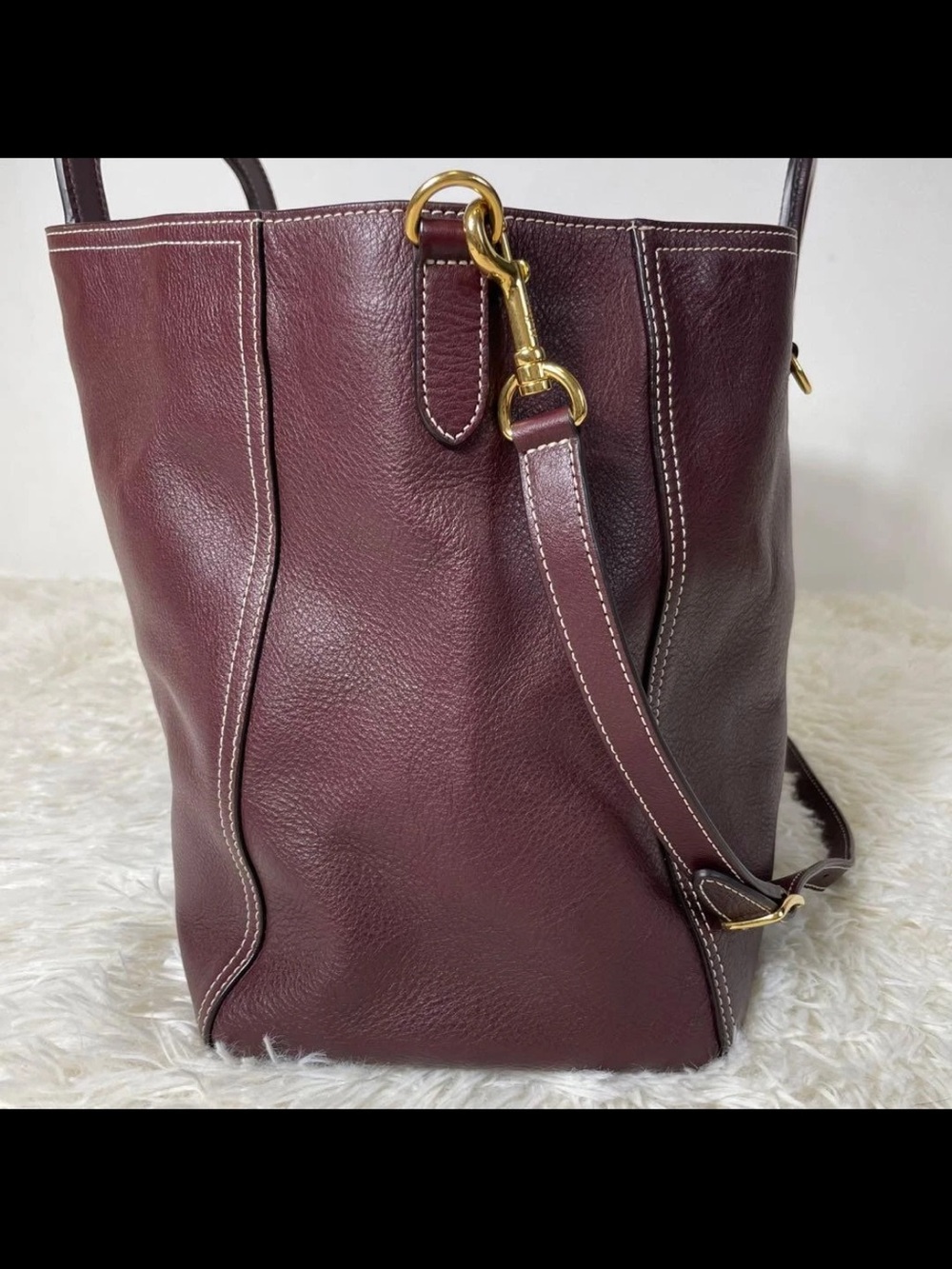 Mulberry Shoulder Bag in Deep Burgundy Leather - Picture 7 of 16